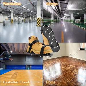 เครื่องเติมอากาศสำหรับสนามหญ้าที่มีเดือยแหลมอีพ็อกซี่ประกอบเต็มรูปแบบฝาครอบพื้นรองเท้าแหลมสีดำ - Product Image 6