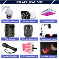 LED IR SMD 3528 de 0.1W 0.2W 0.5W con Chip Epistar de 850nm 940nm, Emisor Infrarrojo para Cámaras de Seguridad, Visión Nocturna y Sensores Fotoeléctricos