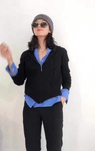 Suéter de Punto con Capucha y Cremallera para Mujer, <span class=keywords><strong>Sudadera</strong></span> Holgada de Cachemira con Capucha, Cárdigan, <span class=keywords><strong>Sudadera</strong></span> Yankee, <span class=keywords><strong>Sudadera</strong></span> con Capucha de Lana - Product Image 5