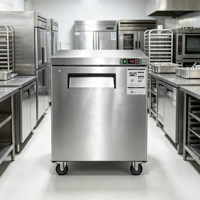 Réfrigérateur commercial américain ETL à porte simple, sous comptoir, type plan de travail, pour café. Pas un congélateur.