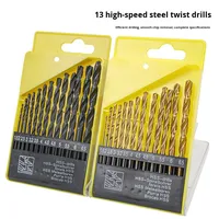 Dr. Ensemble de 13 forets hélicoïdaux et scies cloches de qualité supérieure, revêtement titane, pour le travail du bois, longueur 73 mm, par un grand fabricant