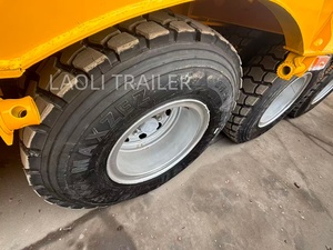 Fabricant de semi-remorques Laoli, remorque à plateau bas <span class=keywords><strong>3</strong></span> essieux 70 tonnes avec pneus miniers 12R20 pour le marché africain - Product Image 4