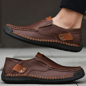 Factory Hot Sale Outdoor Fashion Soft Leather Men's Plus Size Shoes Casual Slip-on <strong>Loafers</strong> With Wholesale Price - Product Image 2