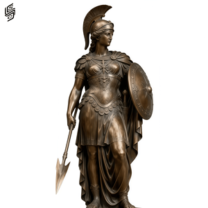 Maßgefertigte Lebensgroße Bronze Griechische Göttin Skulptur, Weibliche Kriegerin Athene <span class=keywords><strong>Statue</strong></span> für Außengarten-Dekoration - Product Image 2