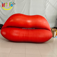 Accessoire de décoration pour la Saint-Valentin gonflable géant en forme de lèvre rouge