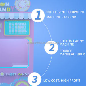 OEM ODM 新型アップグレード業務用綿菓子製造機 花の種類豊富 全自動綿菓子販売機 - Product Image 3