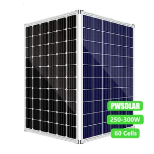 عالية الجودة الطاقة الشمسية والألواح 250W وحدات الطاقة الشمسية الكهروضوئية لوحة/200 واط 280 واط لوحة طاقة شمسية سعر