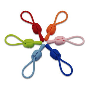Organiseur de câbles en silicone réglable, attaches de câbles colorées réutilisables, sangle élastique en caoutchouc de silicone, attache de câble en silicone - Product Image 6