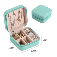 Mini boîte de rangement en cuir PU de luxe avec logo personnalisé pour bijoux bague boucle d'oreille collier boîte de rangement pour bijoux de voyage