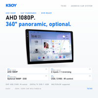 KSOY Universal 2K Android Screen 9 Inch Car Android Player Car Radio Bluetooth GPS Navigation WiFi Car Audio Android