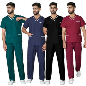 Uniforme de Trabajo de Alta Gama para Salón de Belleza, Consultorio Dental, Fisioterapia, Enfermería, Hospital, Doctor, Unisex, Tejido Dobby de Spandex/Poliéster - Product Image 1
