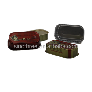 Impression personnalisée 125ml 125g 1/4 boîtes en étain en gros avec EOE # Boîte carrée <span class=keywords><strong>vide</strong></span> de 311 couvercles pour sardines, pilchards, poissons - Product Image 6