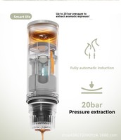 Machine à café à capsules automatique sans fil portable Aikelong CF-H03, plastique ABS, pression de pompe 20 bars, réservoir d'eau de 65 ml