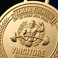 Médaille de sport gravée au laser, médaille d'or, logo personnalisé, trophée de style olympique pour cérémonie de compétition