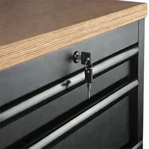Armoire de rangement en métal noir avec portes, idées de rangement pour garage et solution de rangement de bureau - Product Image 4