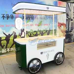 Triciclo de Comida de 3 Ruedas, Carrito de Helados con Congelador, Carrito de Comida Móvil Eléctrico, Refrigerador Exhibidor de Gelato - Product Image 1