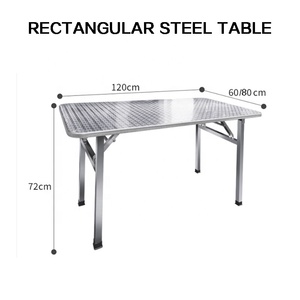 Ngoài trời trong nhà nổi thép gấp hình chữ nhật bàn ăn cho quán cà phê nhà hàng căng tin - Product Image 4