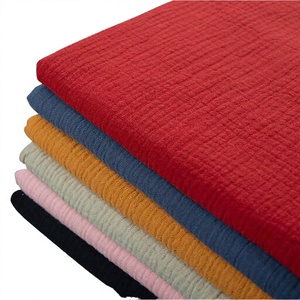 Tissu en mousseline double gaze 100 % coton biologique peigné, respirant, écologique, 120 GSM, léger, pour chemises et robes – Vente en gros - Product Image 3