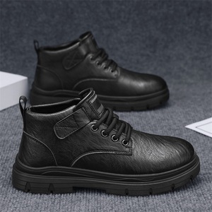 Bottes montantes décontractées pour hommes, nouvelle collection automne-hiver 2025, à lacets, résistantes à l'usure, pour la randonnée en montagne, avec talon compensé - Product Image 2