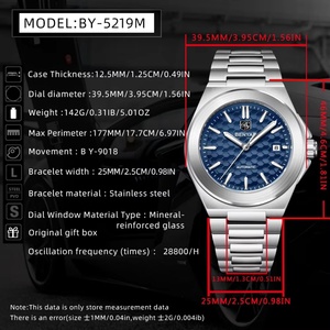 BENYAR New 39.5MM Luxury Men <b>Automatic</b> Mechanical Watch Business Leisure Men Watch Honeycomb Dial Waterproof Watch for Men - Product Image 3