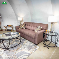 Tentes de villégiature en plein air en tissu PVC en forme de coquille d'escargot, design original Bolin, style moderne, avec salle de bain