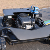 Tondeuse à gazon robotisée télécommandée longue portée, moteur à essence, coupe-herbe sur chenilles pour tonte commerciale