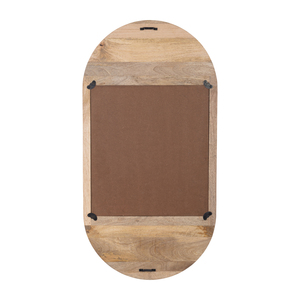 Specchio da parete ovale con cornice in legno stile boho per decorazione camera da letto, specchio con cornice in legno per dormitorio, scrivania trucco, bagno e styling - Product Image 5