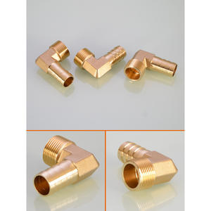 4-Point External Thread Pagoda Elbow Nozzle 90 Right Angle Copper Connector Green Head 1/2/3/6-Point Copper <b>Adapters</b> <b>Connectors</b> - Product Image 2