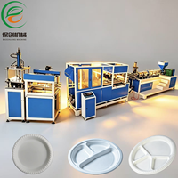 Machine de thermoformage automatique à haute efficacité et à économie d'énergie, prix d'usine, pour assiettes et barquettes alimentaires jetables écologiques en calcium