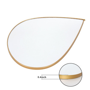Modern Creative 3pcs <strong>Wall</strong> <strong>Mirror</strong> <strong>Set</strong> Water Drop-Shaped Glass with Chain and <strong>Wall</strong> Hook Metal Frame - Product Image 5
