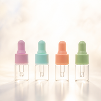 Anpassbare Mini-Glasfläschchen mit Bonbonfarben-Tropfverschluss