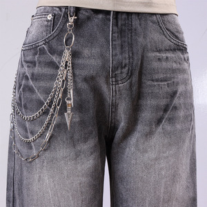 Chaîne de taille multicouche Yueli Hip Hop Punk Metal avec pendentif flèche pour hommes et femmes, accessoire de mode pour le corps - Product Image 2