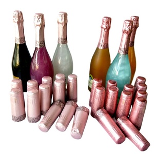 34*120mm Champagne nhôm lá viên nang cho chai rượu vang LẤP LÁNH THU nhỏ mũ - Product Image 2