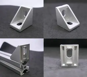 Aluminum Extrusion 90 Degree Angle Solar Panel Aluminum Bracket Connector