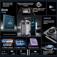 Smartphone Robusto Doogee S200 5G Android 10100mAh Ultra Larga Espera Resistente al Agua y a las Caídas con Sistema Operativo en Inglés