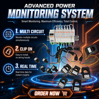 Compteur de puissance modulaire IoT Acrel ADW600 triphasé, précision 0,5S, multi-circuits, WiFi, montage sur rail DIN, CT externe, harmoniques, résiduel