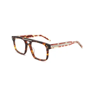 Ladies 'Athletic Pre script ion Glasses Frames Brillen im quadratischen Stil für Frauen Modische Vin-Brille für Männer und Frauen