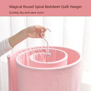 Colgador de ropa para exteriores, colcha en espiral, tendedero de secado de sábanas para balcón, organización de almacenamiento de lavandería - Product Image 6