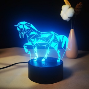 2024 Acrylic Abs Lamp Bedroom Smart Home <b>Lights</b> 3D Illusion Night Lamps RGB Animal Cute Cat Deer LED <b>Light</b> Touch <b>Remote</b> <b>Control</b> - Product Image 6