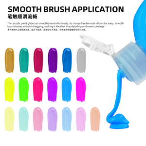 Pintura Acrílica Xin Bowen en Envase Jumbo de 500 ml, 33 Colores <span class=keywords><strong>para</strong></span> Pintores y Arte en Lienzo - Pinturas de Alta Calidad - Product Image 4
