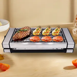 Personalizzazione griglia elettrica per barbecue griglia per barbecue elettrica da cucina antiaderente a temperatura regolabile
