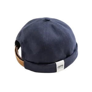 Maden Ingrosso Berretto Unisex Vintage in Denim Solido Regolabile, Stile Workwear e Dockworker, con Risvolto, Casual e Traspirante - Product Image 6