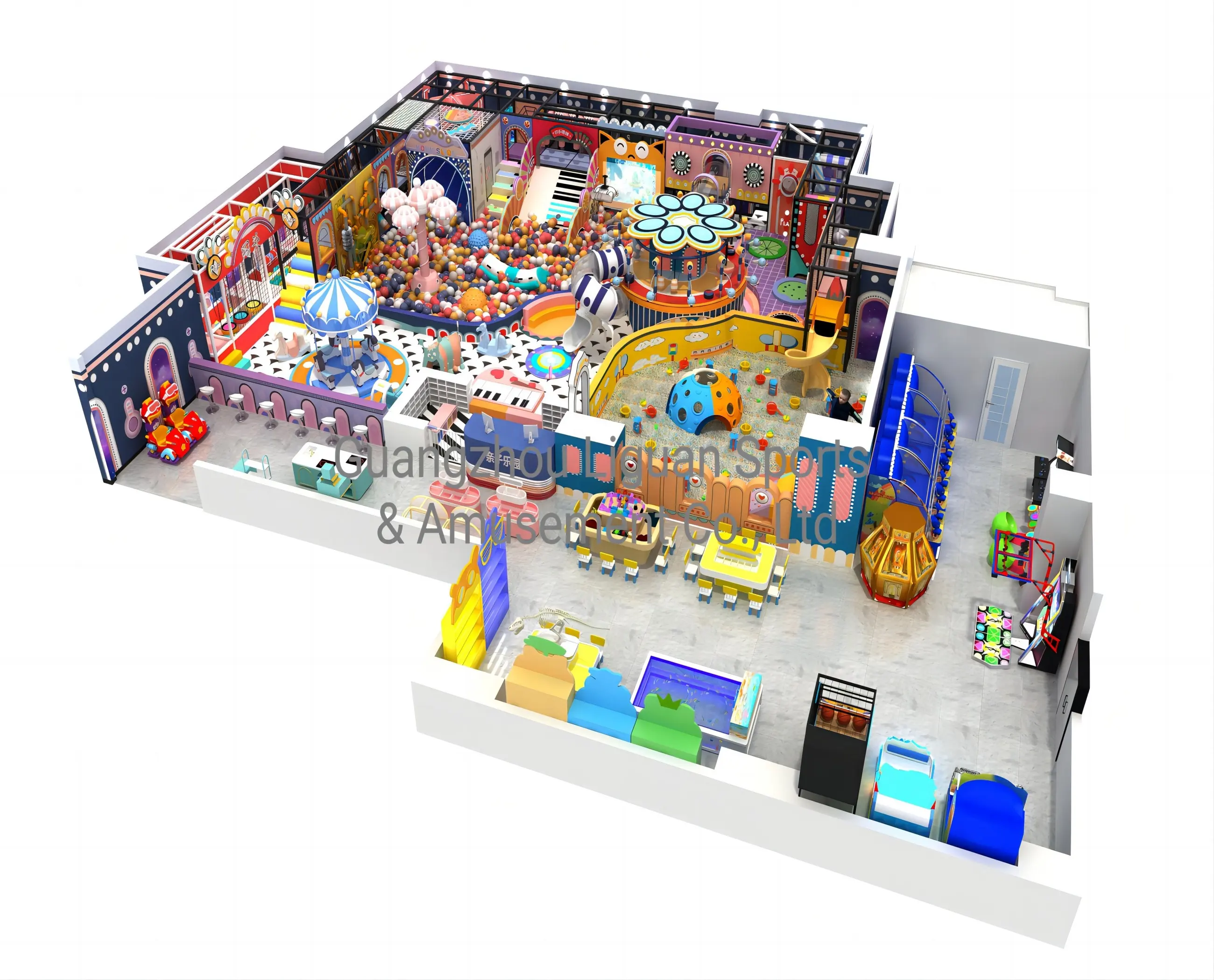 Playground children entertainment gym center soft play slide playground playhouse baby indoor play area