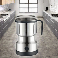 Broyeur d'épices et d'herbes électrique portable en acier inoxydable, machine à broyer avec bouton poussoir à une touche, capacité de 500 g, utilisation domestique, hôtel, voiture, extérieur