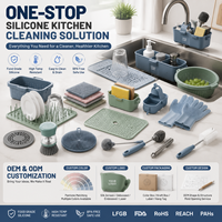 Tapis de bar à café en silicone, organisateur de station à expresso avec support pour tamper et fentes de rangement pour accessoires à café