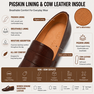 <span class=keywords><strong>Mocasines</strong></span> Clásicos para <span class=keywords><strong>Mujer</strong></span>, Zapatos Casuales <span class=keywords><strong>de</strong></span> <span class=keywords><strong>Vestir</strong></span> <span class=keywords><strong>de</strong></span> Cuero <span class=keywords><strong>de</strong></span> Grano Entero, Sin Cordones - Product Image 3