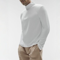 Hauts de compression pour hommes à manches longues, col montant zippé, séchage rapide, personnalisables, pour la gym et le sport