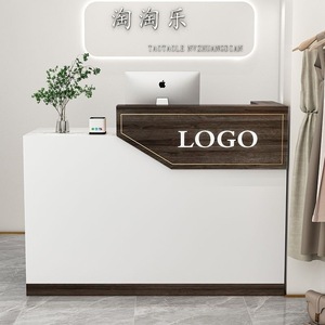 Comptoir de caisse en bois durable, moderne et minimaliste pour magasin de vêtements, salon de beauté, supermarché, hôpital, école - Product Image 4