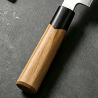 Ensemble de couteaux de chef modernes MEIJI Waikin, 10 pièces, manche en bois, lames japonaises pour filet de poisson et sushi (acier au carbone), écologiques, finition haute brillance