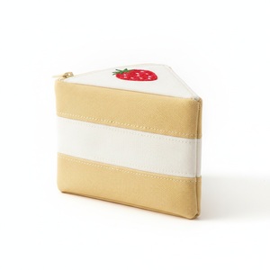 Bolsa de Maquillaje con Forma de Rebanada de Pastel, de Lona, con Diseño de Pastel en Capas, Kawaii, Personalizable con Logotipo, al por Mayor - Product Image 1